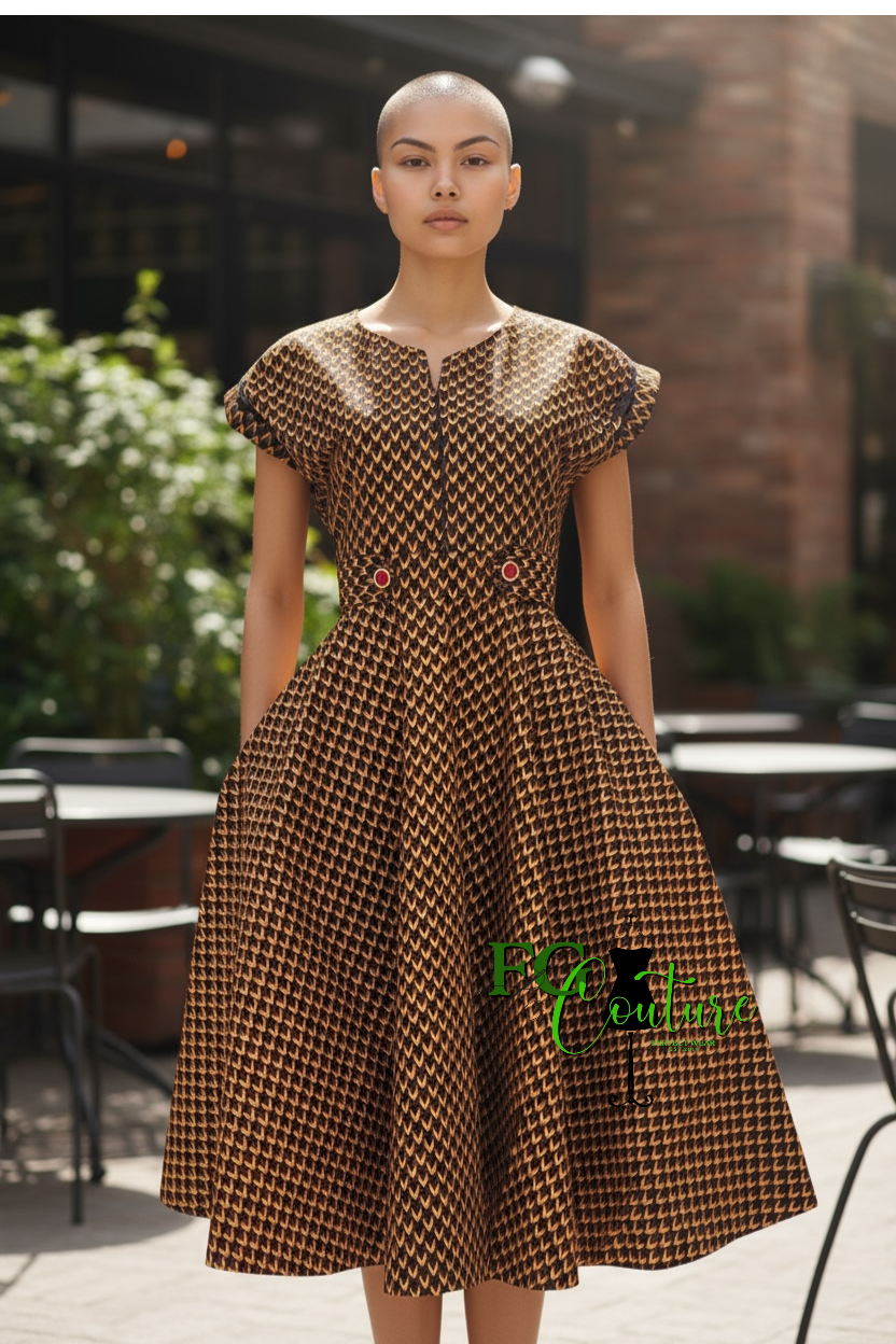 Milana African print dress