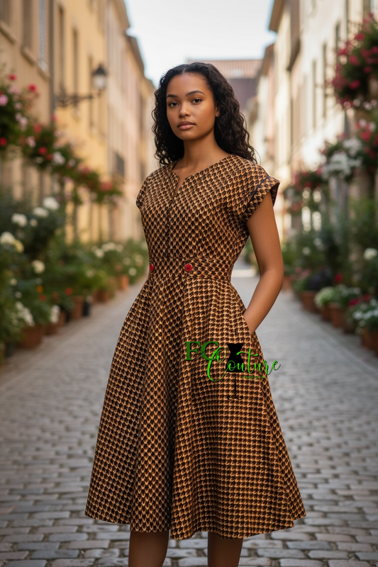Milana African print dress