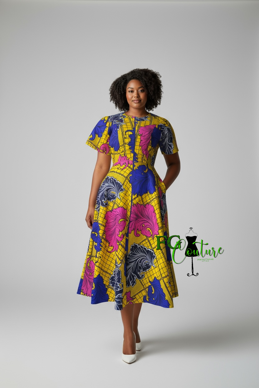 Millie African print dress